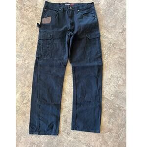 Wrangle Riggs Workwear, black pants, men's size 34 x 34